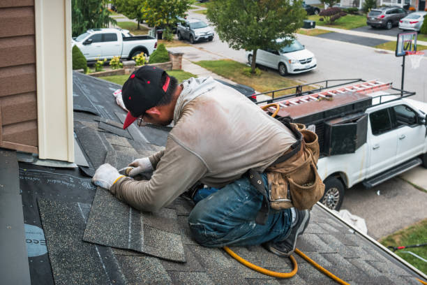 Professional Emergency Roof Repair technician working in Thompson Falls, MT